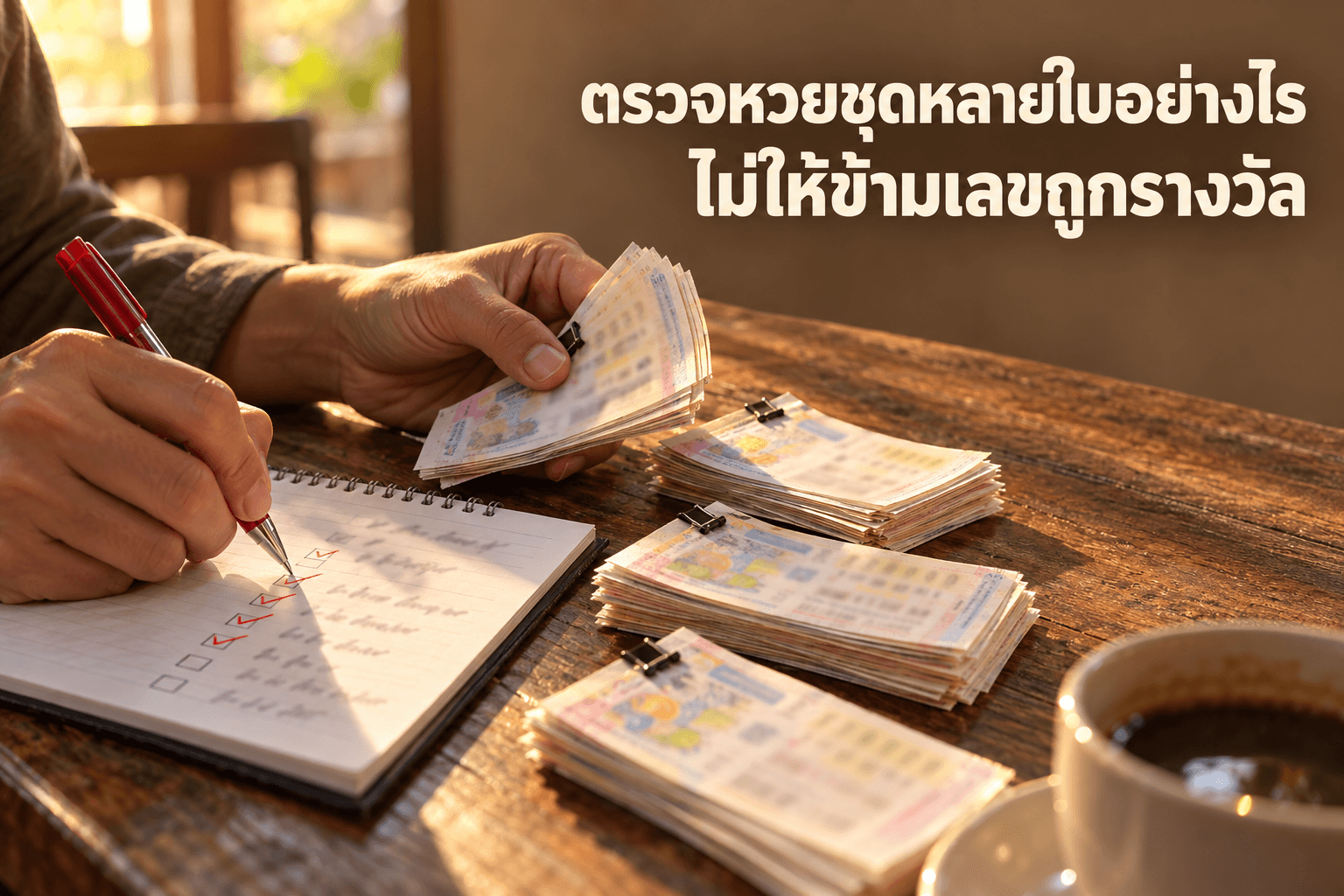ตรวจหวยชุดหลายใบอย่างไร ไม่ให้ข้ามเลขถูกรางวัล
