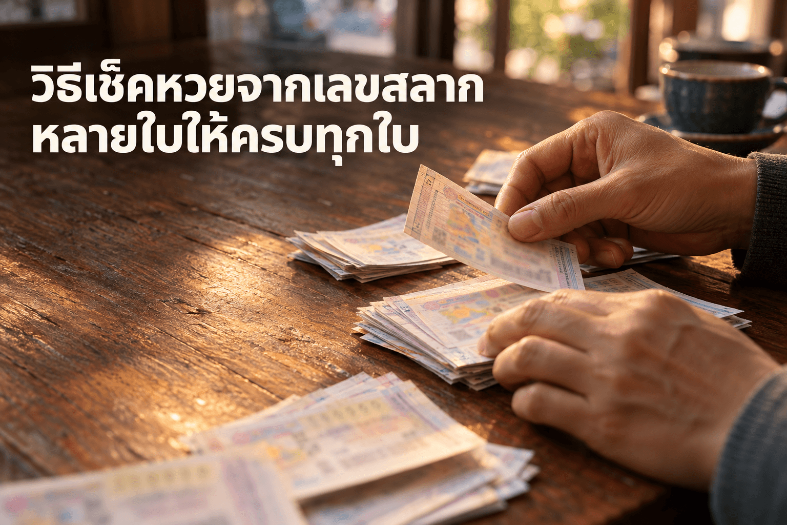 วิธีเช็คหวยจากเลขสลากหลายใบให้ครบทุกใบ