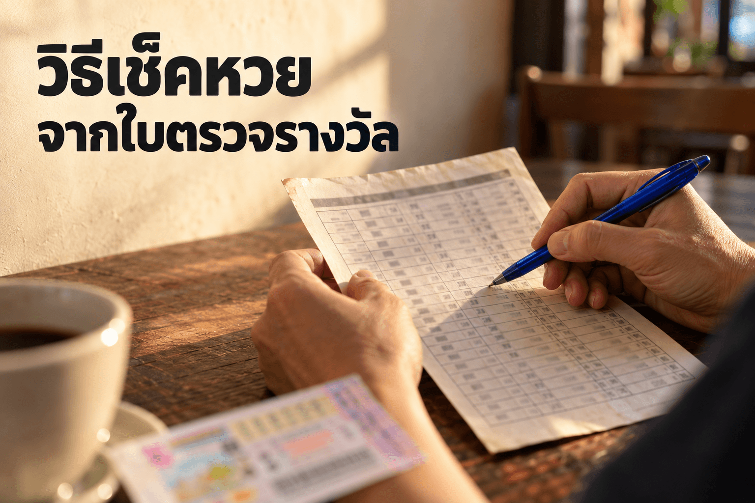 วิธีเช็คหวยจากใบตรวจรางวัลกระดาษ อ่านตารางไม่ผิด
