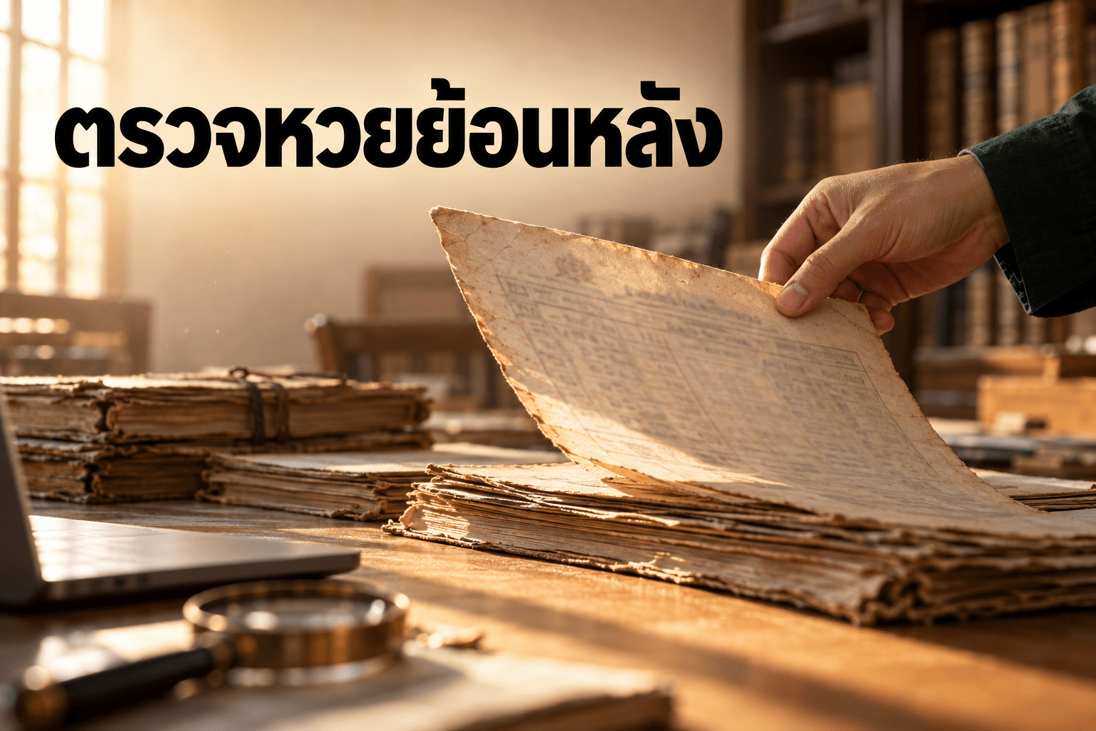 ตรวจหวยย้อนหลังหลายปี หาเอกสารทางการจากไหน