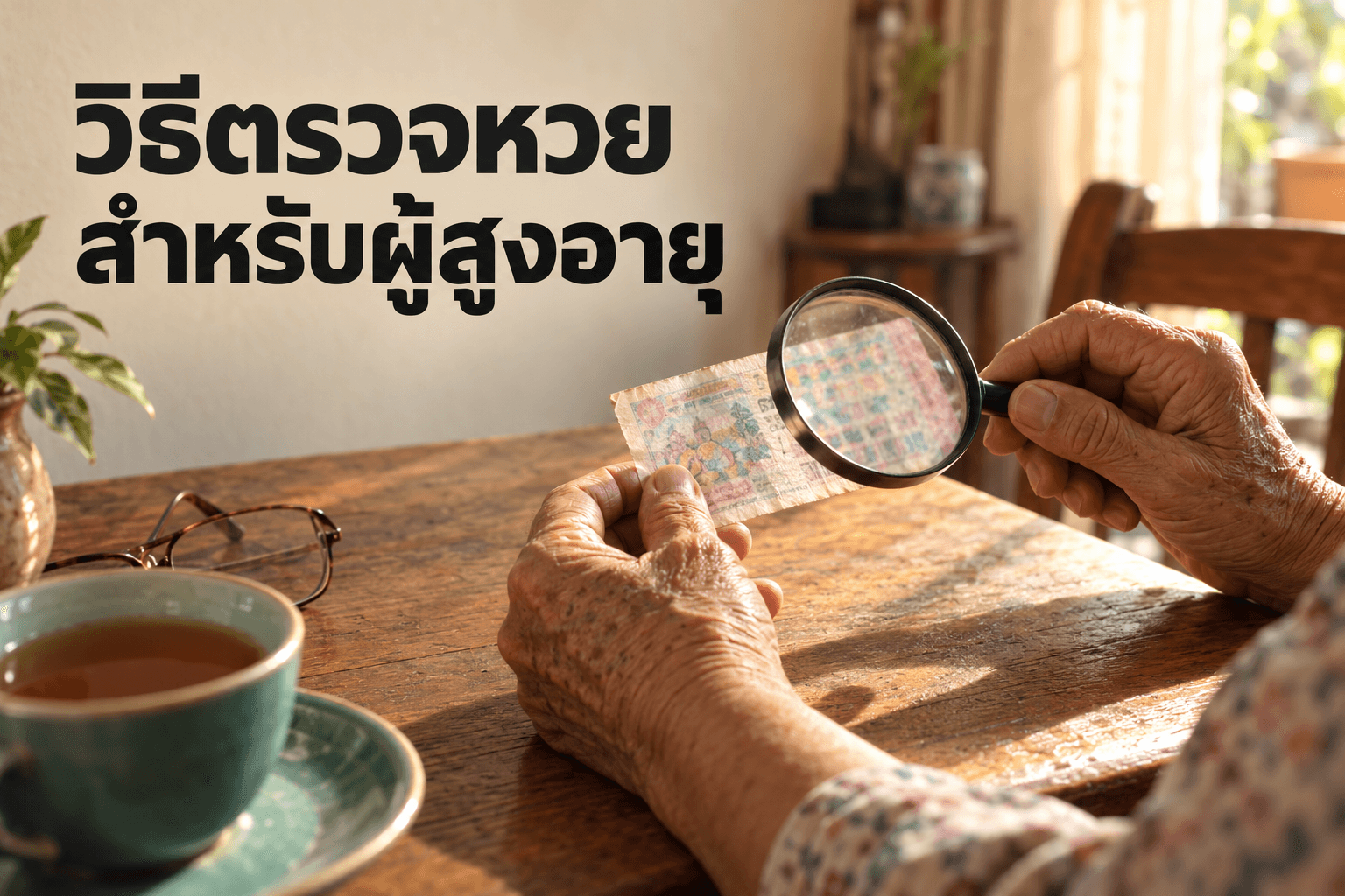 วิธีตรวจหวยสำหรับผู้สูงอายุ อ่านเลขให้ชัดก่อนทิ้ง